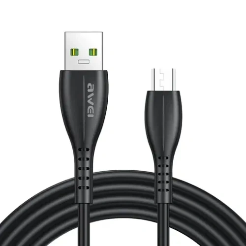 Awei CL-115M USB Type A to Micro Data & Fast Charging Cable Black